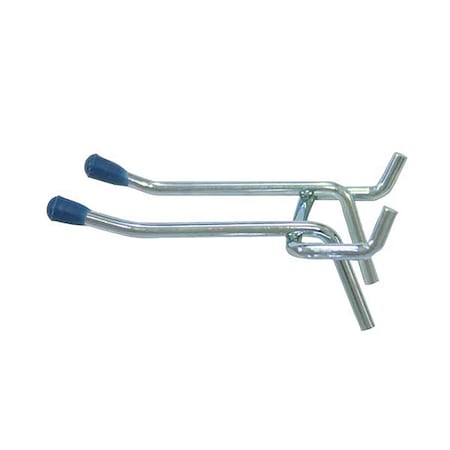 Crawford Crawford Zinc Plated Silver Steel 2 in. Peg Hooks 2 pk 18422